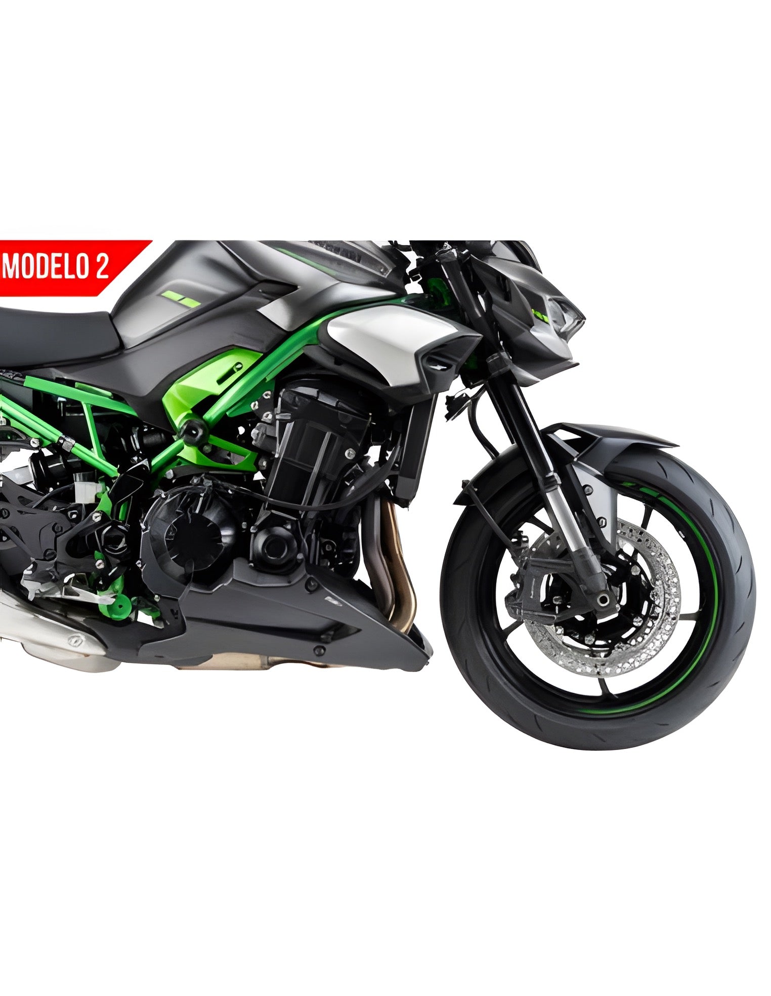 PUNTALE MODELLO 2 PUIG COMPATIBILE PER KAWASAKI Z 900 2025 NERO OPACO 22441J