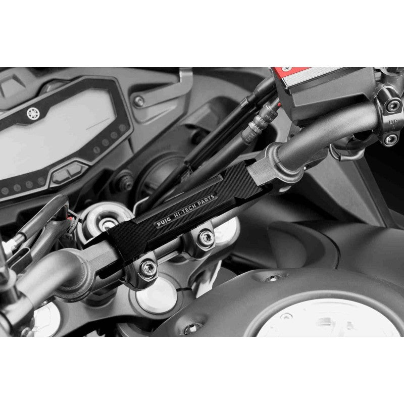 RINFORZO MANUBRIO PUIG COMPATIBILE PER YAMAHA MT-07 700 TRACER 2016 > 2017 NERO  OUTLET 9256N