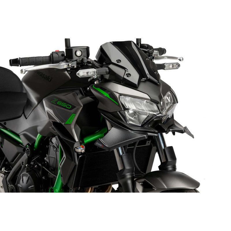 SPOILER ANTERIORE DOWNFORCE NAKED PUIG COMPATIBILE PER KAWASAKI Z 650 2025 CARBON LOOK 21134C