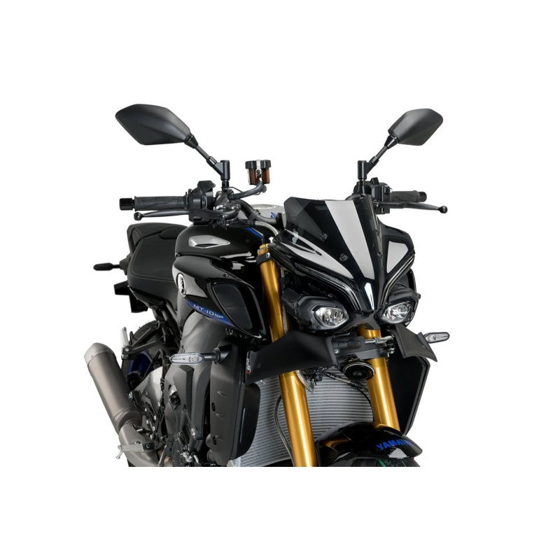 SPOILER ANTERIORE DOWNFORCE NAKED PUIG COMPATIBILE PER YAMAHA MT-10 1000 2022 > 2023 NERO OPACO 21471J
