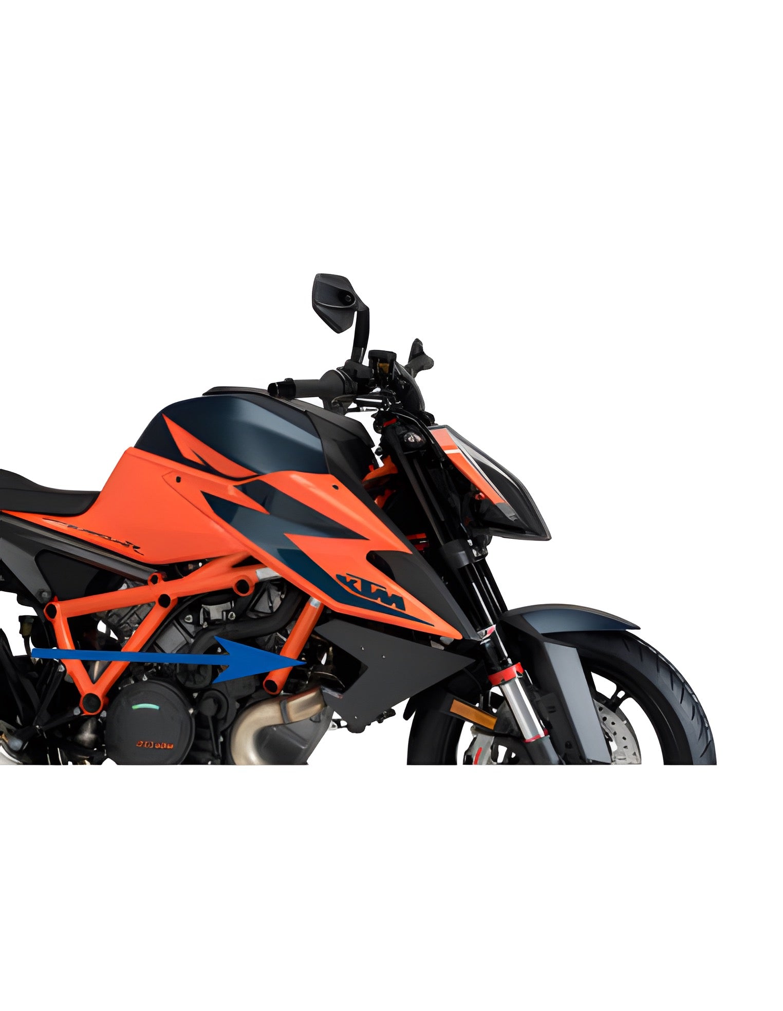 SPOILER LATERALE DOWNFORCE NAKED PUIG COMPATIBILE PER KTM SUPERDUKE 1290 R 2022 > 2024 NERO 20462N