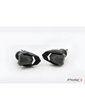 TAMPONI PARATELAIO MOD. R19 PUIG COMPATIBILE PER HONDA CB 125 R NEO SPORTS CAFE 2024 > 2025 NERO COPPIA 9654N