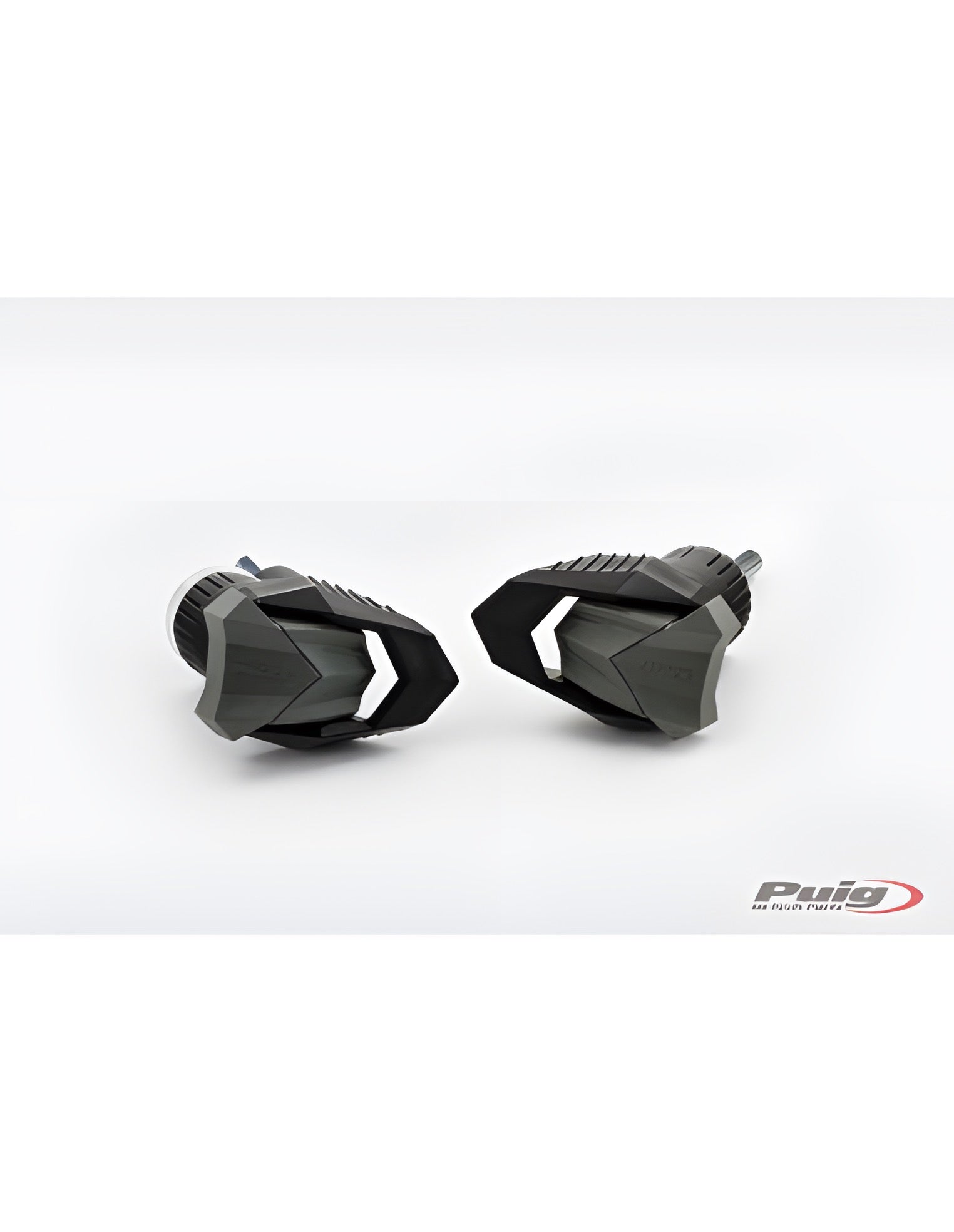 TAMPONI PARATELAIO MOD. R19 PUIG COMPATIBILE PER HONDA CB 300 R NEO SPORTS CAFE 2024 > 2025 NERO COPPIA 9757N