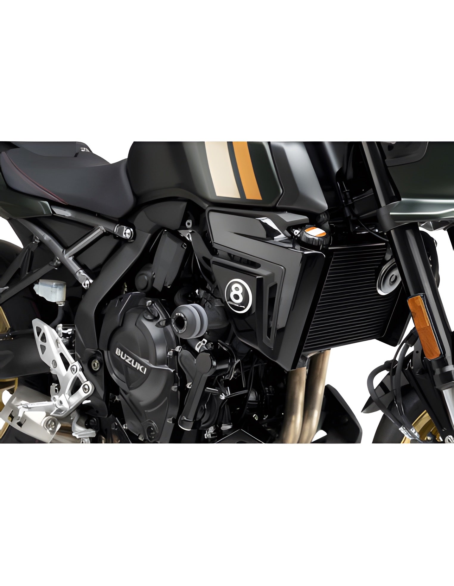 TAMPONI PARATELAIO MOD. VINTAGE 2.0 PUIG COMPATIBILE PER SUZUKI GSX-8TT 800 2025 NERO COPPIA 22686N