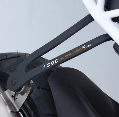 STAFFA SUPPORTO SCARICO R&G PER KTM 1290 SUPER DUKE R 2014 > 2016 NERO SINGOLO